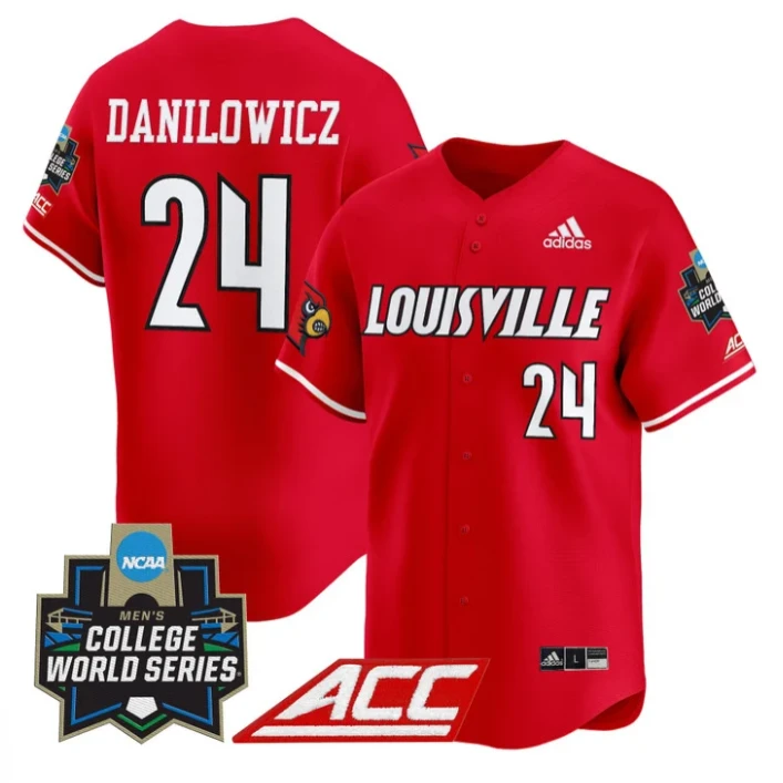 Wyatt Danilowicz Jersey #24 Louisville Cardinals 2025 World Series Red by My Store
