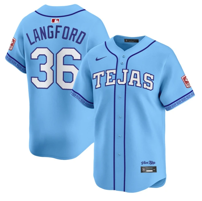 Wyatt Langford Jersey #36 Texas Rangers 2026 City Connect Premier Stitched by My Store