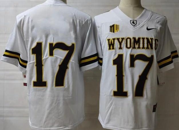 Wyoming Cowboys #17 Josh Allen No Name College Football Jersey White by My Store