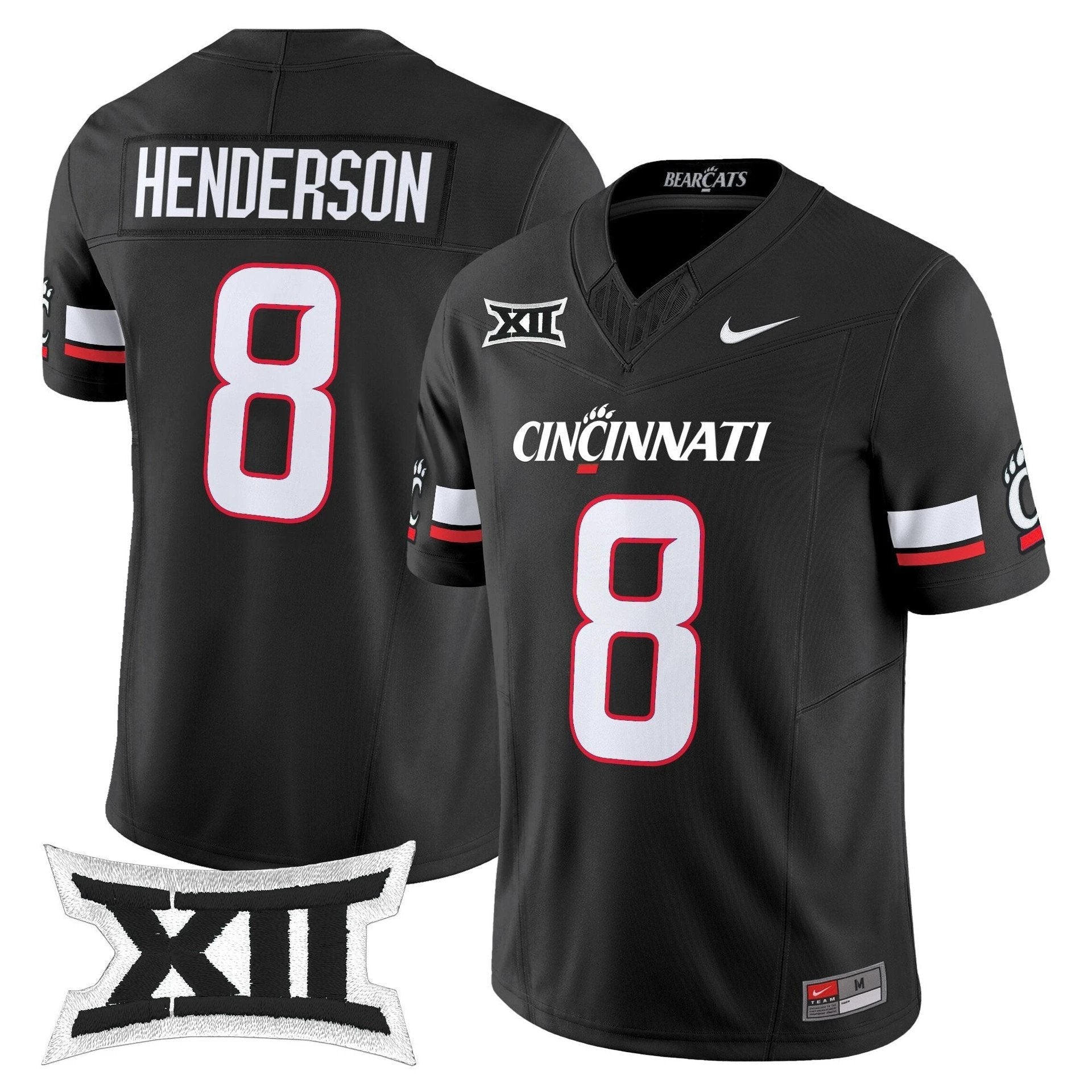Xzavier Henderson Jersey #8 Cincinnati Bearcats 2025 Vapor Limited Stitched Black by My Store