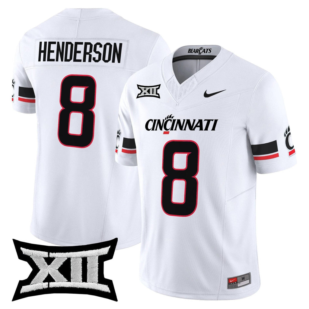Xzavier Henderson Jersey #8 Cincinnati Bearcats 2025 Vapor Limited Stitched White by My Store