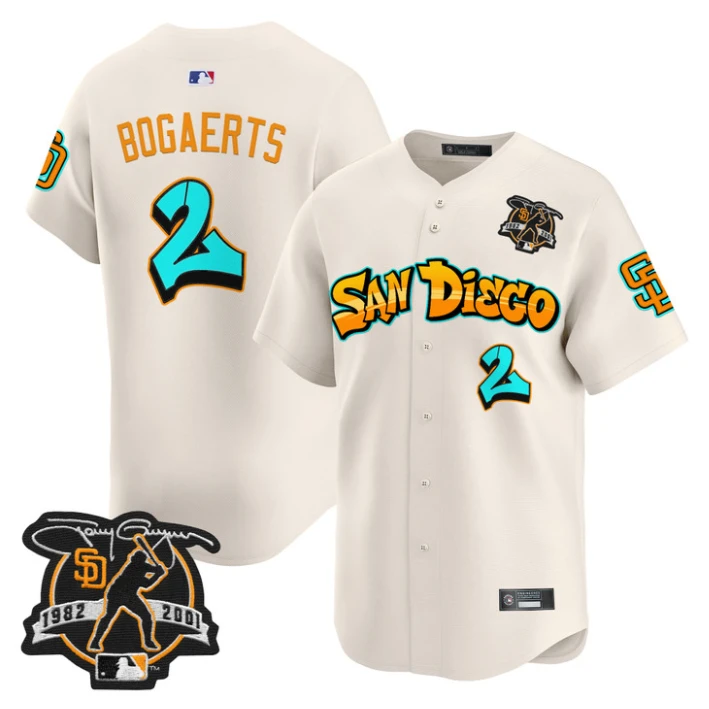 Xander Bogaerts Jersey #2 San Diego Padres Graffiti Barrio Edition Cream by My Store