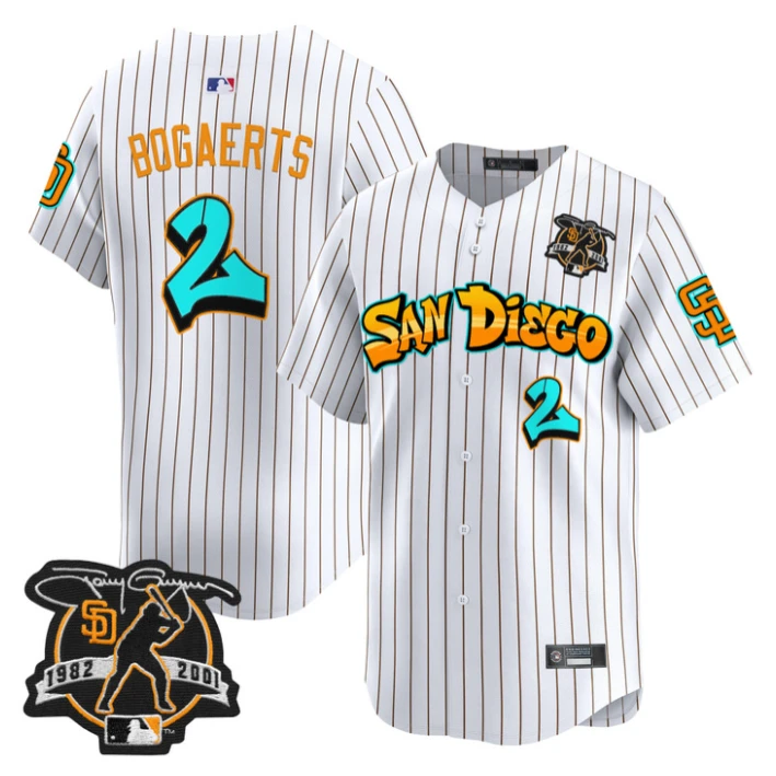 Xander Bogaerts Jersey #2 San Diego Padres Graffiti Barrio Edition Stripes by My Store