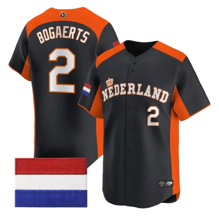 Xander Bogaerts Jersey #2 Team Netherlands 2026 World Baseball Stitched by My Store
