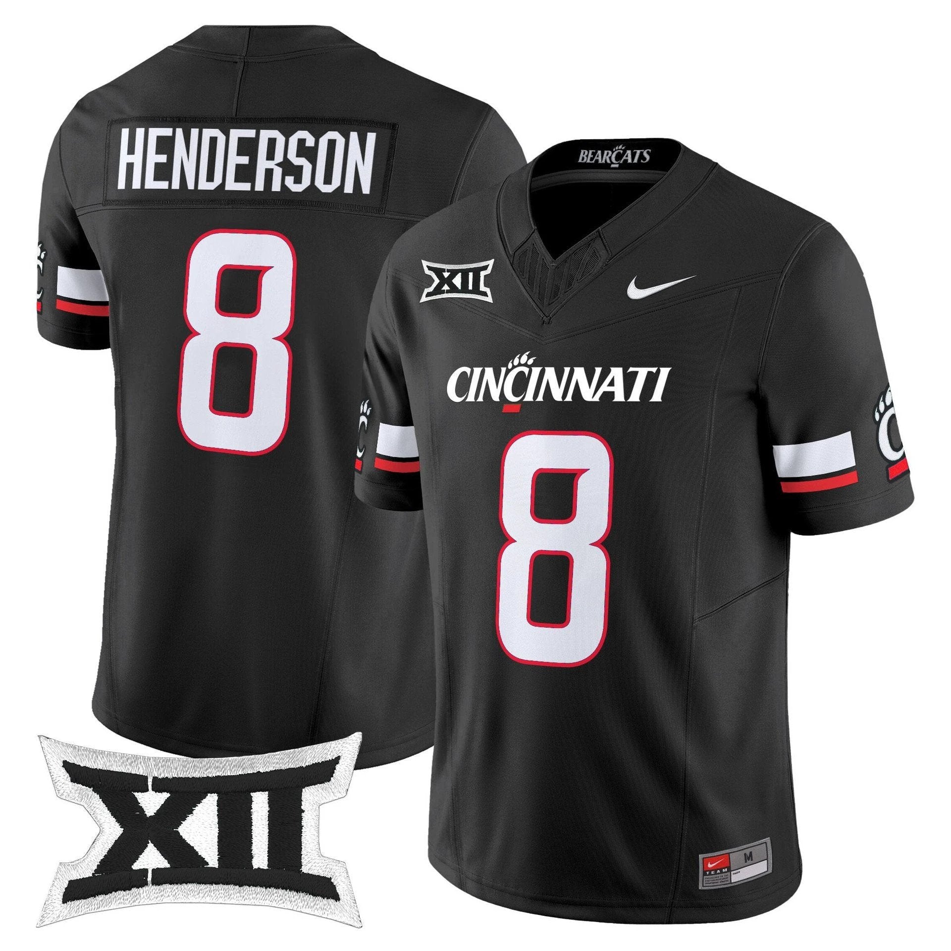 Xzavier Henderson Jersey #8 Cincinnati Bearcats 2025 Vapor Limited Stitched by My Store NCAA Football Jerseys