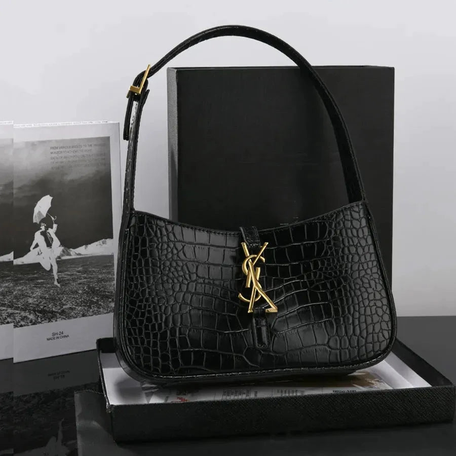 Luxury Cowhide Shoulder Bag Women’s Classic Black Envelope Crossbody by jinxuan_shoe