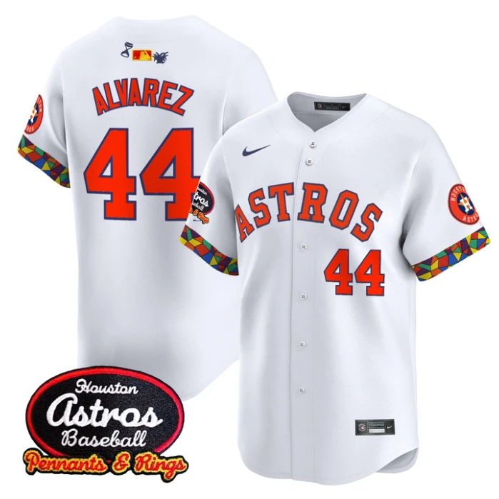 Yordan Álvarez Jersey #44 Houston Astros x El Tiempo Cantina Vapor Premier Limited Stitched White by My Store