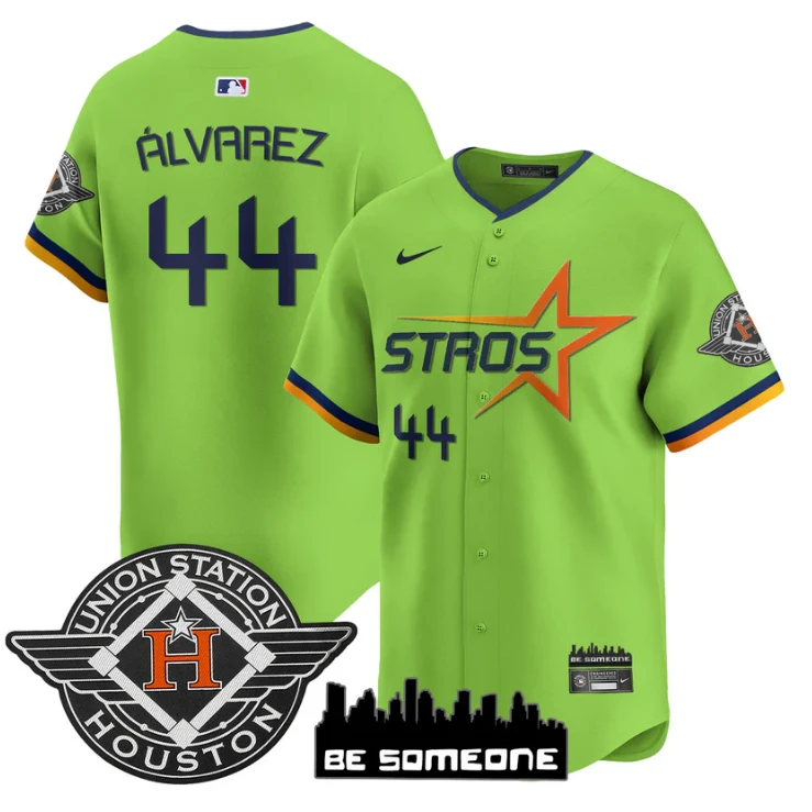 Yordan Álvarez Jersey #44 Houston Astros 2025 City Connect Vapor Premier Limited Stitched Green by My Store