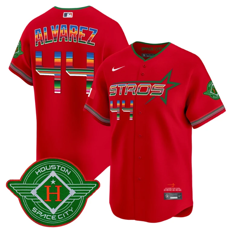 Yordan Álvarez Jersey #44 Astros 2025 City Connect Mexico Vapor Premier Limited Stitched Red by My Store
