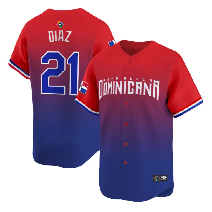 Yainer Diaz Jersey #21 Dominican Republic Classic 2026 Roster Stitched by My Store
