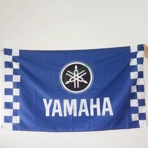 Yamaha Blue Logo Flag 3X5 Ft Polyester Banner USA 90x150cm by flagsjustdoit