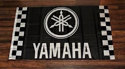Yamaha Flag Black 3X5 Ft Polyester Banner USA 90x150cm by flagsjustdoit