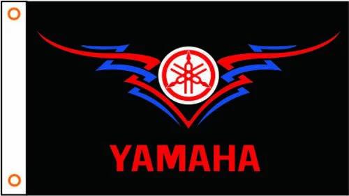 Yamaha Motorcycle Black Red Flag 3X5 Ft Polyester Banner USA 90x150cm by flagsjustdoit