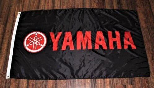 Yamaha Racing Black Flag 3X5 Ft Polyester Banner USA 90x150cm by flagsjustdoit