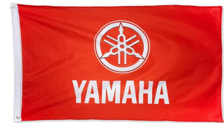 Yamaha Racing Red Flag 3X5 Ft Polyester Banner USA 90x150cm by flagsjustdoit