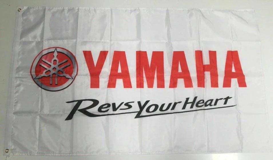 Yamaha Style 3 Banner Flag - Motorbike Racing Car Quad Bike Road Project Parts 3x5ft by flagsjustdoit