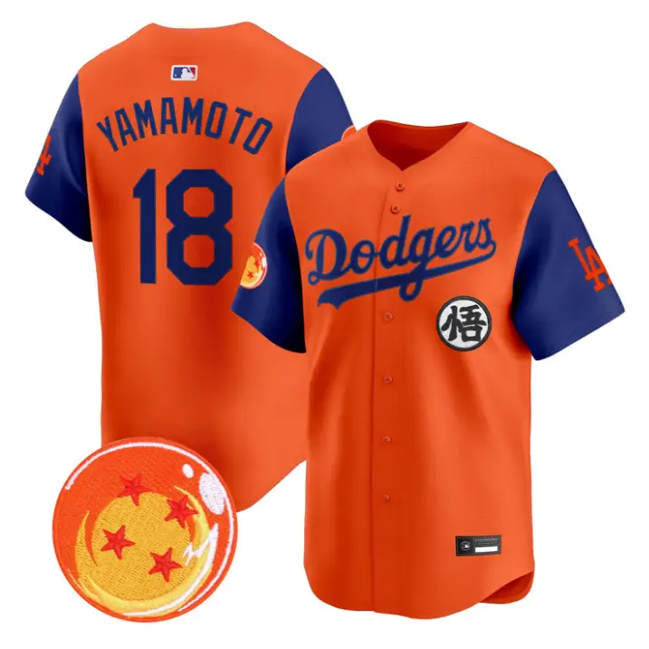 Yamamoto Jersey #18 Dodgers Dragon Ball Vapor Premier Stitched by My Store