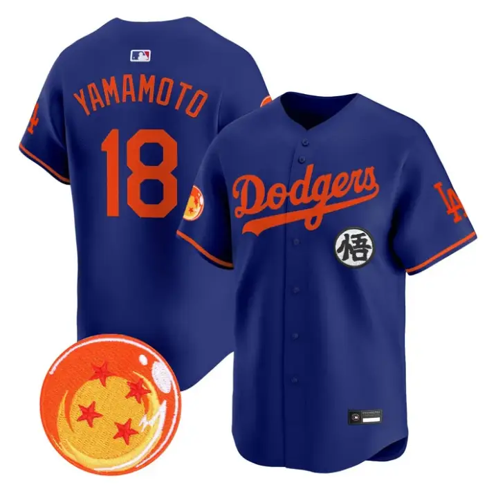 Yamamoto Jersey #18 Dodgers Dragon Ball Vapor Premier Stitched by My Store