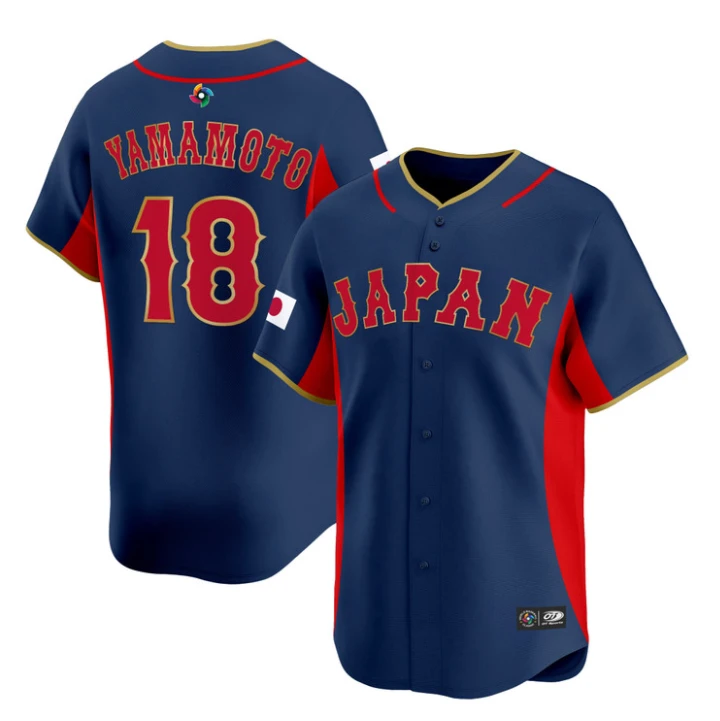 Yamamoto Jersey #18 Japan World Baseball Classic 2026 Roster Stitched by My Store