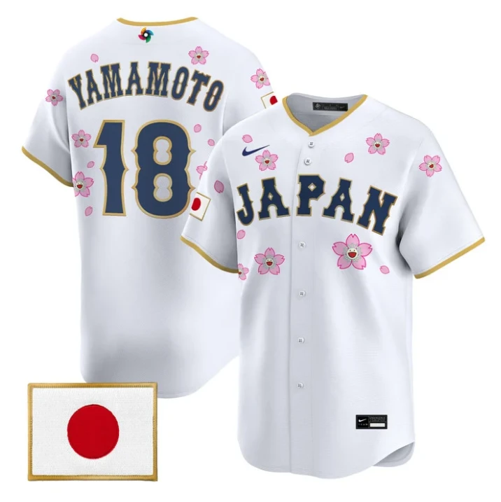 Yamamoto Jersey #18 Team Japan World Baseball 2026 Takashi Murakami by My Store