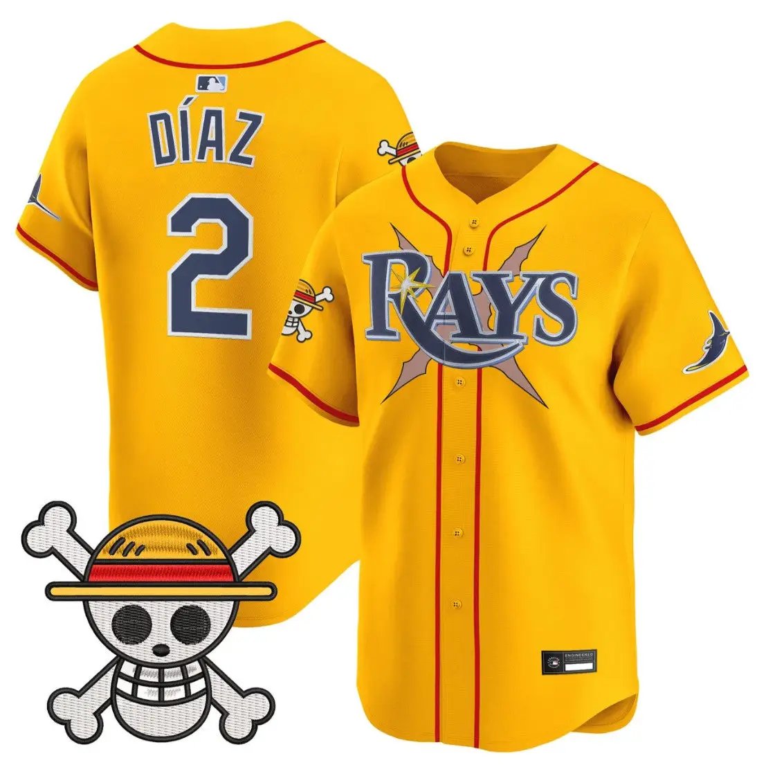 Yandy Díaz Jersey #2 Tampa Bay Rays One Piece Premier Limited Stitched by My Store