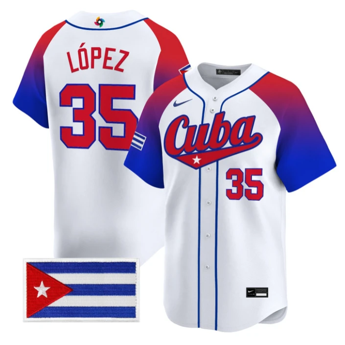 Yoan López Jersey #35 Cuba World Baseball Classic 2026 Stitched by My Store