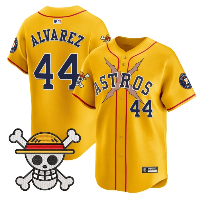Yordan Álvarez Jersey #44 Houston Astros One Piece 2025 Limited Stitched Gold by My Store