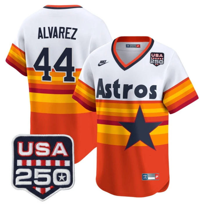 Yordan Álvarez Jersey #44 Houston Astros 250 USA Patch Limited Stitched by My Store
