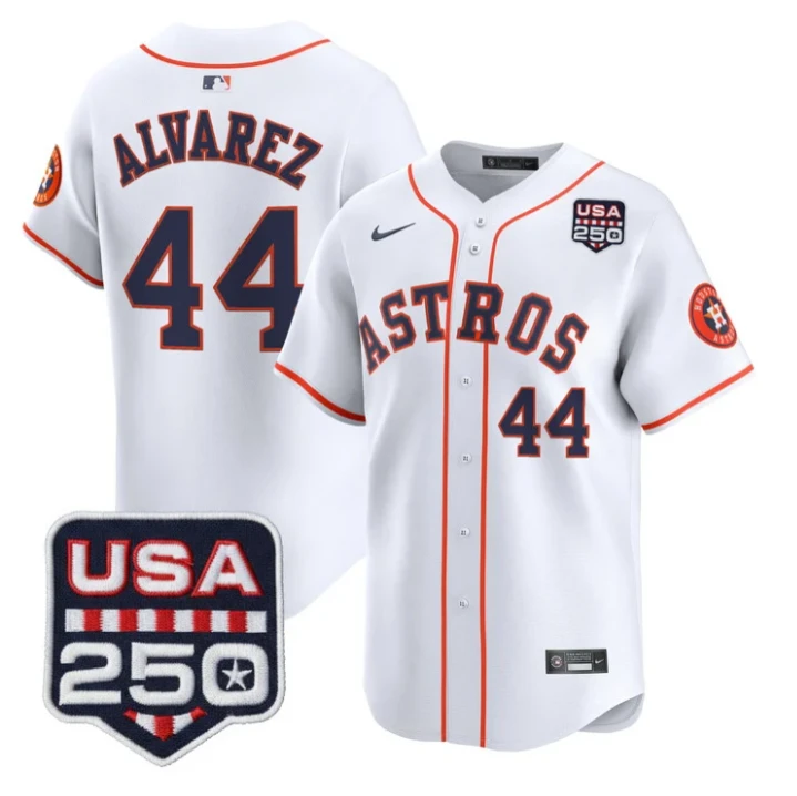 Yordan Álvarez Jersey #44 Houston Astros 250 USA Patch Limited Stitched by My Store