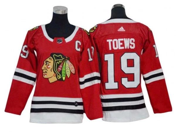 Youth & Women Chicago Blackhawks #19 Jonathan Toews Red Home Jersey by Hockey David
