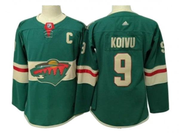 Youth & Women Minnesota Wild #9 Mikko Koivu Green Home Jersey by Hockey David