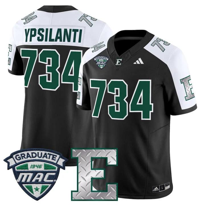 Ypsilanti Jersey #734 Eastern Michigan Eagles 2025 Limited Stitched by My Store NCAA Football Jerseys