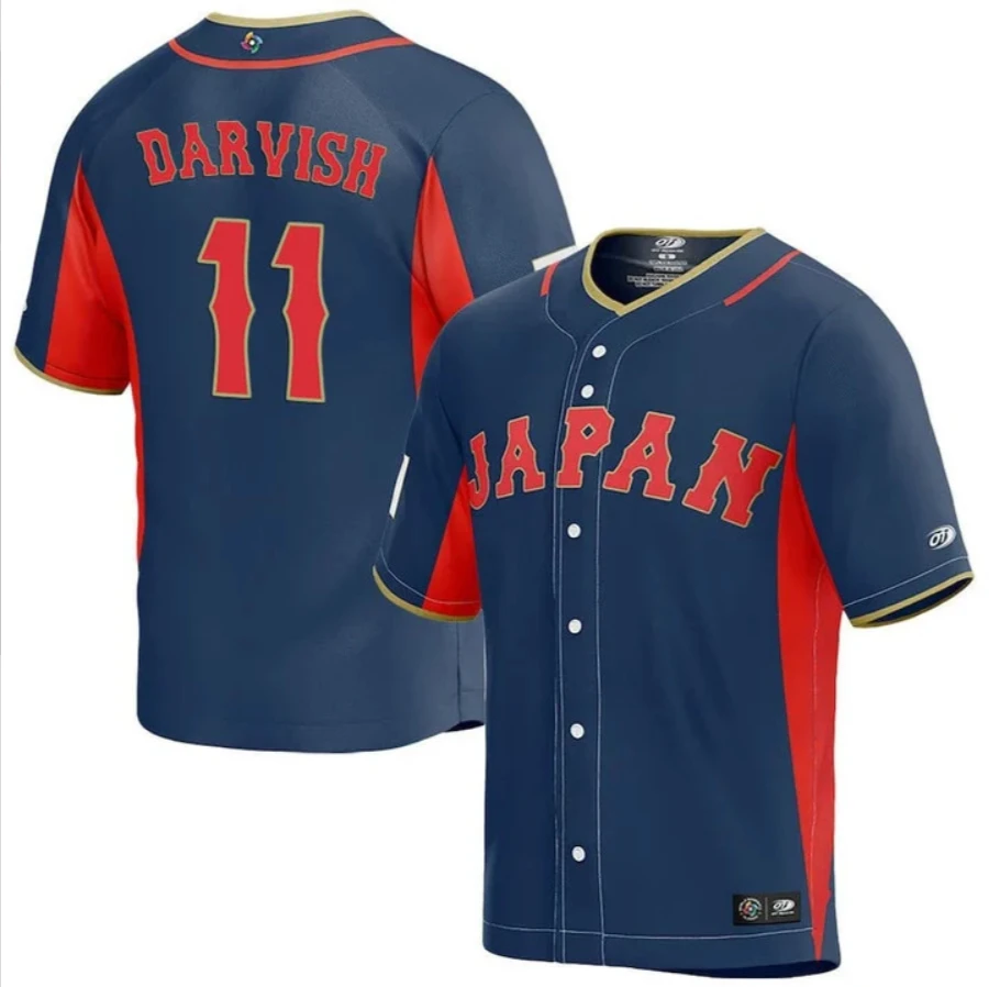 Yu Darvish #11 Japan Baseball World Baseball Classic Jersey – Navy by My Store