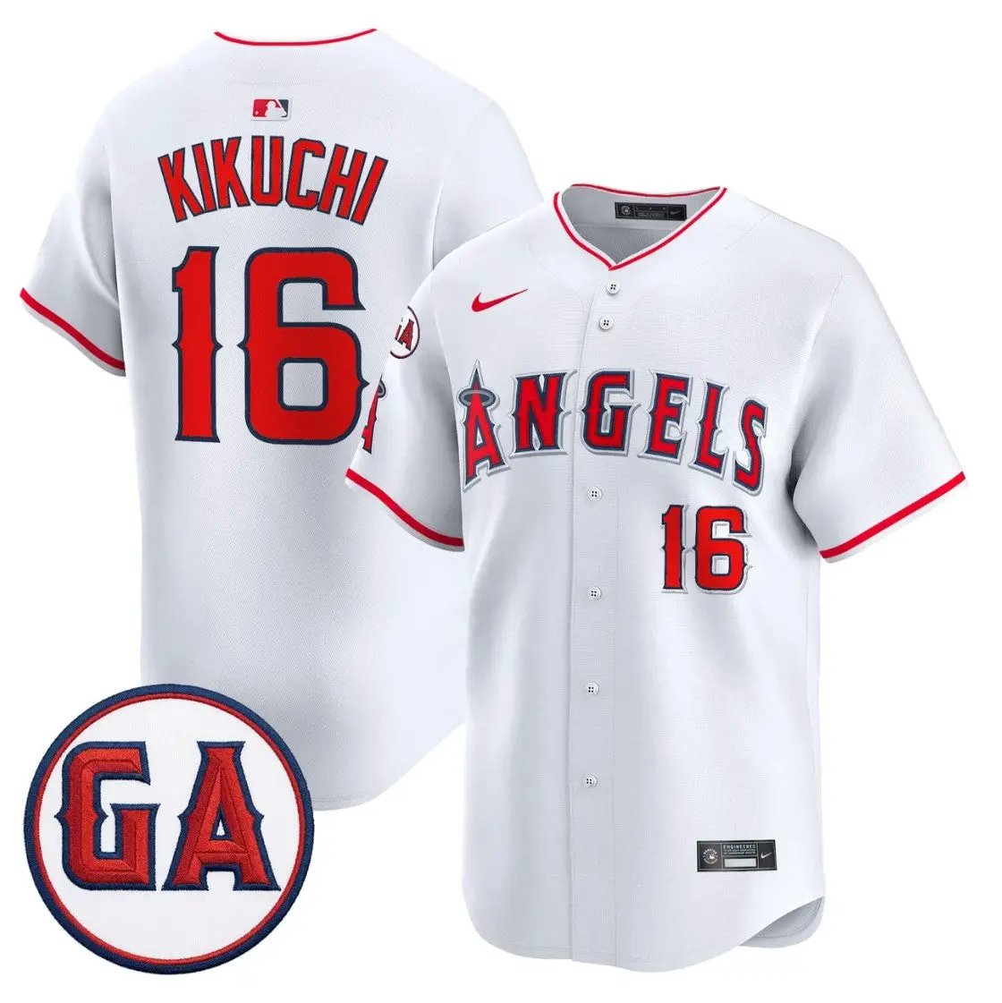 Yusei Kikuchi Jersey #16 Angels Garret Anderson Tribute Premier Stitched by My Store