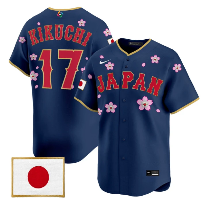 Yusei Kikuchi Jersey #17 Team Japan World Baseball 2026 Takashi Murakami by My Store