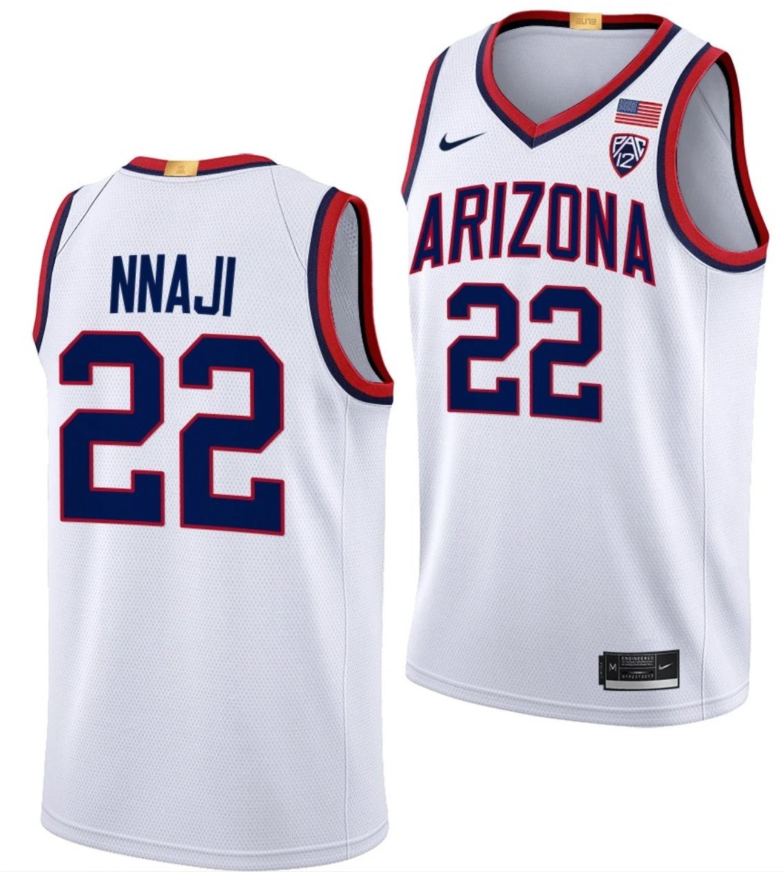 Zeke Nnaji Jersey Arizona Wildcats College Basketball Limited #22 by My store basketball