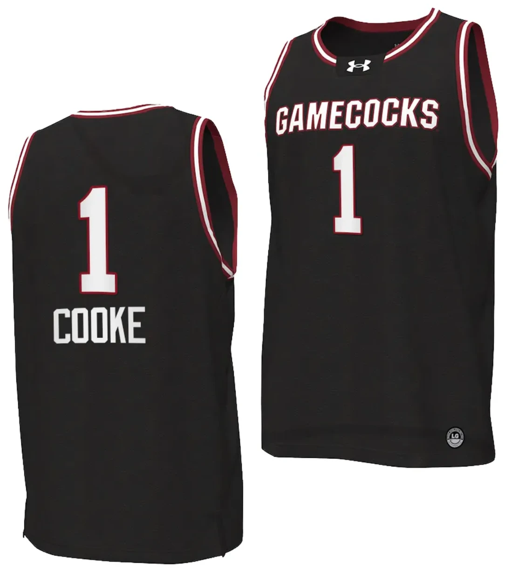 Zia Cooke Jersey #1 South Carolina Gamecocks College Basketball 2023-24 Replica Black by My store basketball