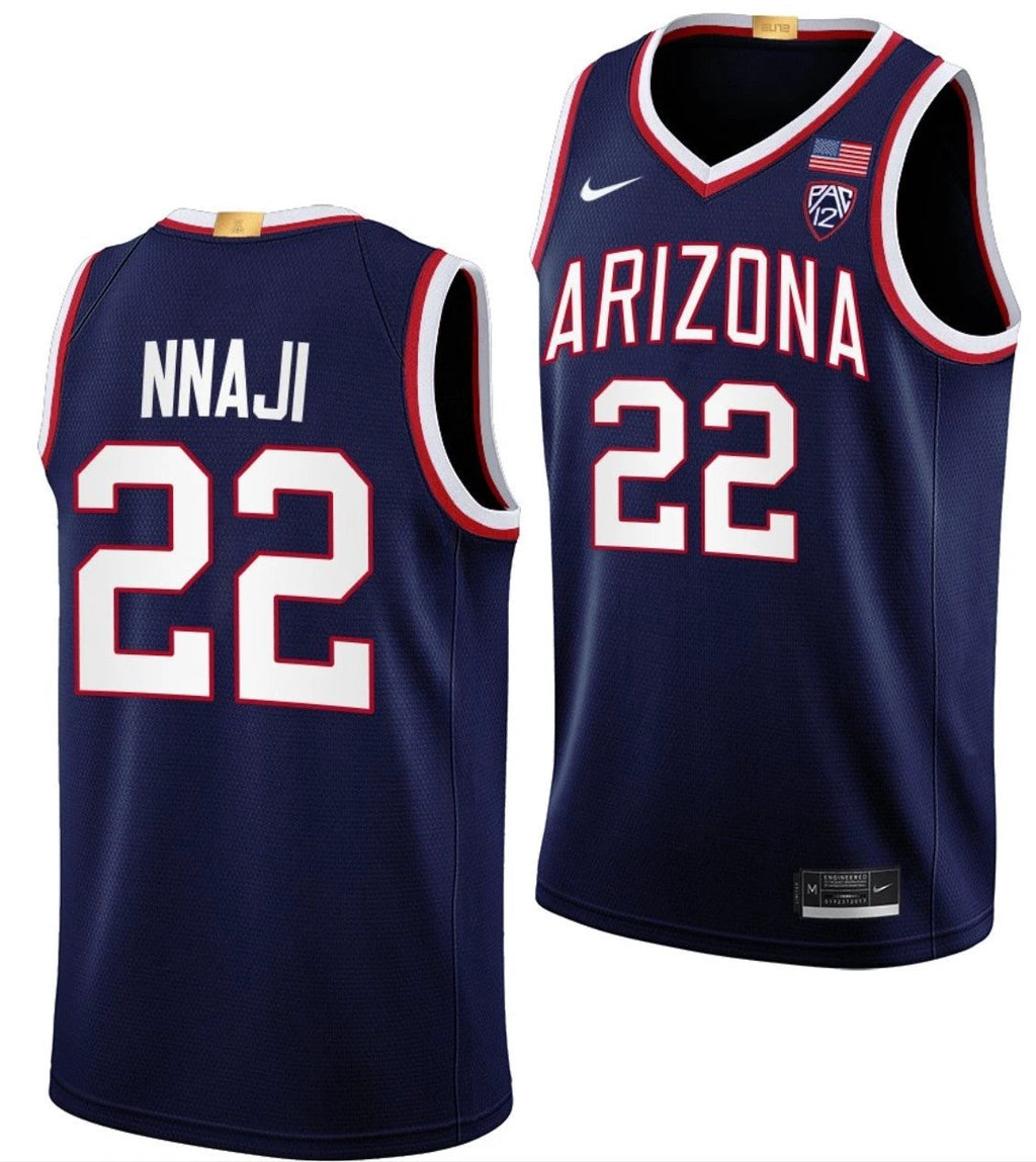 Zeke Nnaji Jersey Arizona Wildcats College Basketball Limited #22 by My store basketball