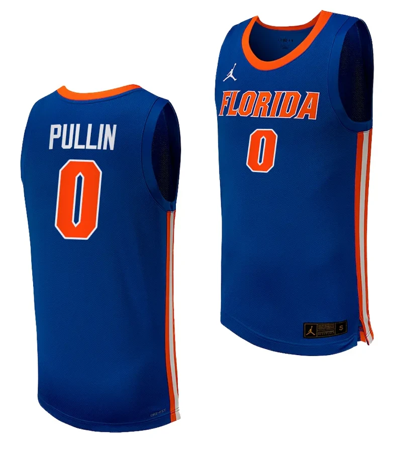 Zyon Pullin Jersey #0 Florida Gators College Basketball 2023-24 Replica Uniform Royal by My store basketball