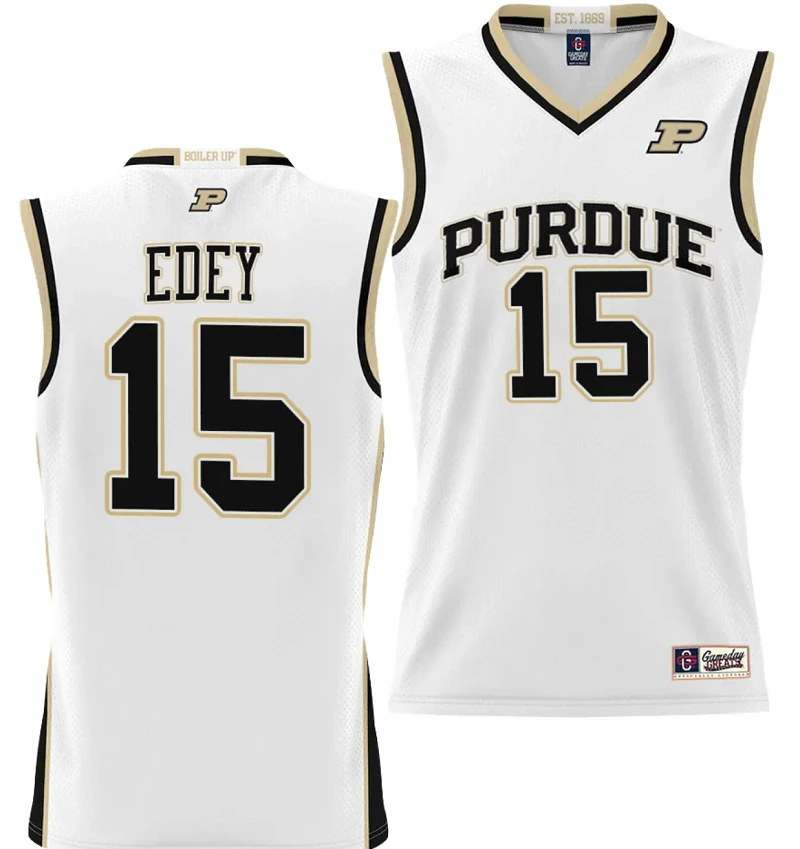 Zach Edey Jersey #15 Purdue Boilermakers NIL College Basketball Lightweight White by My store basketball