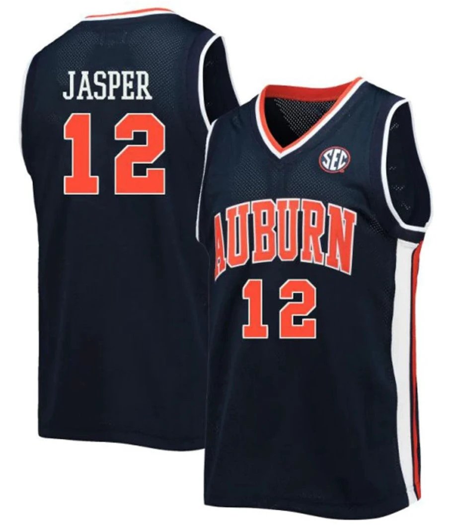 Zep Jasper Jersey Auburn Tigers College Basketball #12 by My store basketball