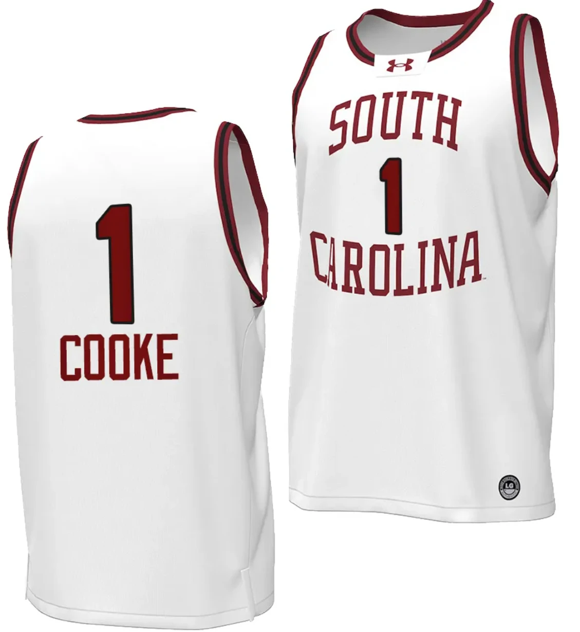 Zia Cooke Jersey #1 South Carolina Gamecocks Basketball Throwback Replica White by My store basketball
