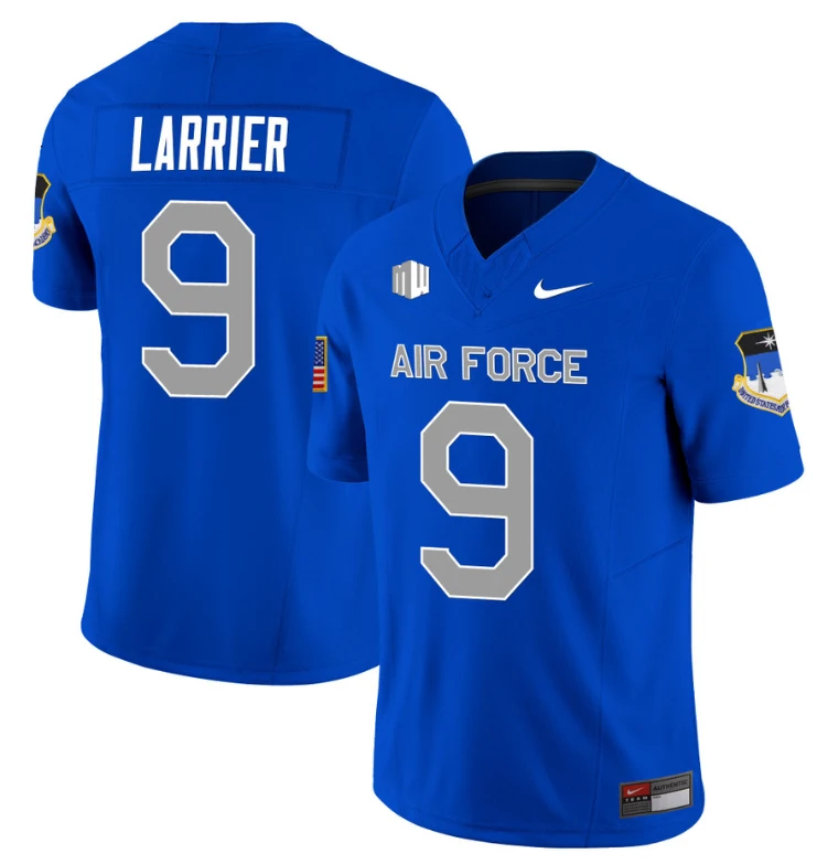Zac Larrier Jersey #9 Air Force Falcons Limited Football Stitched Royal by NCAA Football Jersey