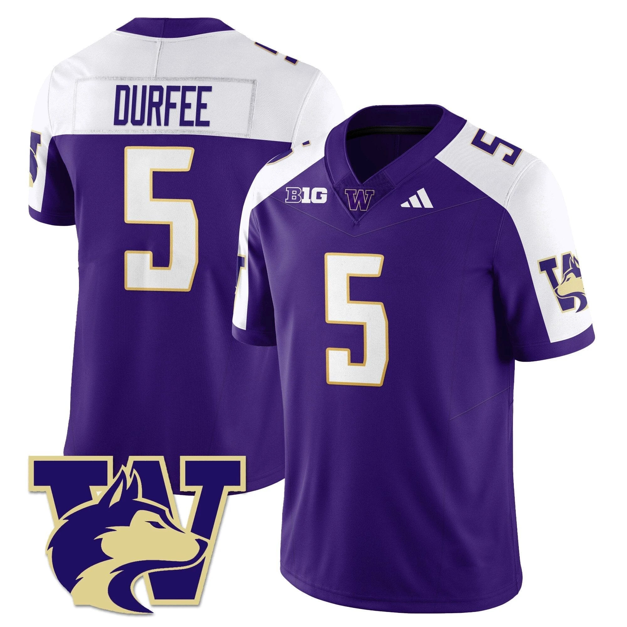 Zach Durfee Jersey #5 Washington Husky Football 2025 Stitched Alternate by NCAA Football Jersey