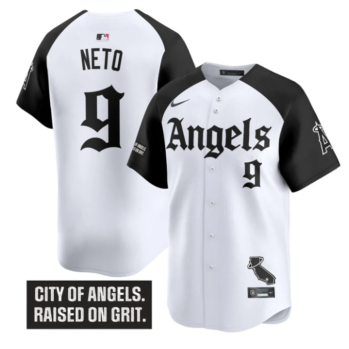 Zach Neto Jersey #9 Los Angeles Angels Gothic Halo Edition Stitched by My Store