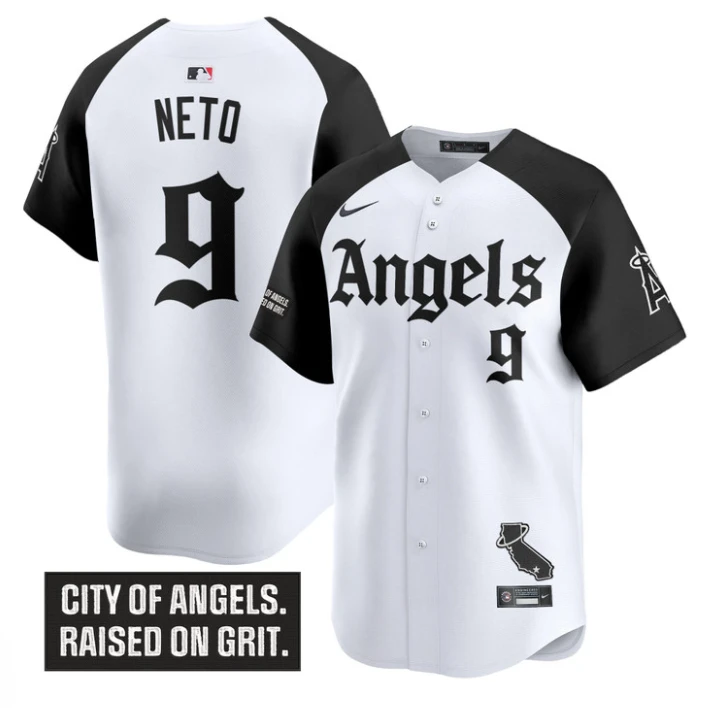 Zach Neto Jersey #9 Los Angeles Angels Gothic Halo Edition Stitched Alternate by My Store