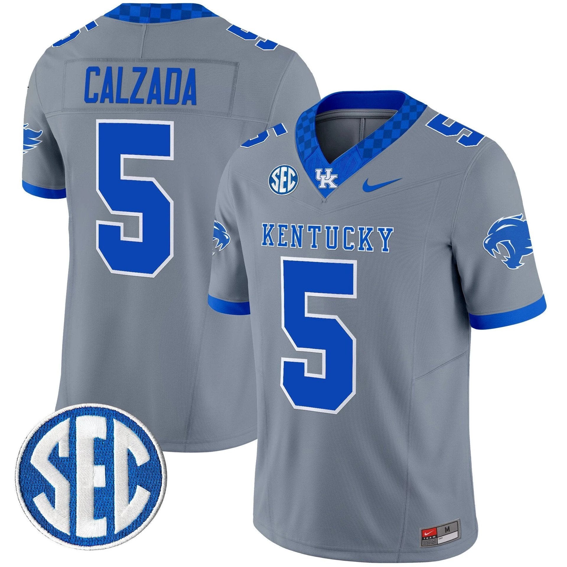 Zach Calzada Jersey #5 Kentucky Wildcats 2025 Limited Stitched by My Store NCAA Football Jerseys
