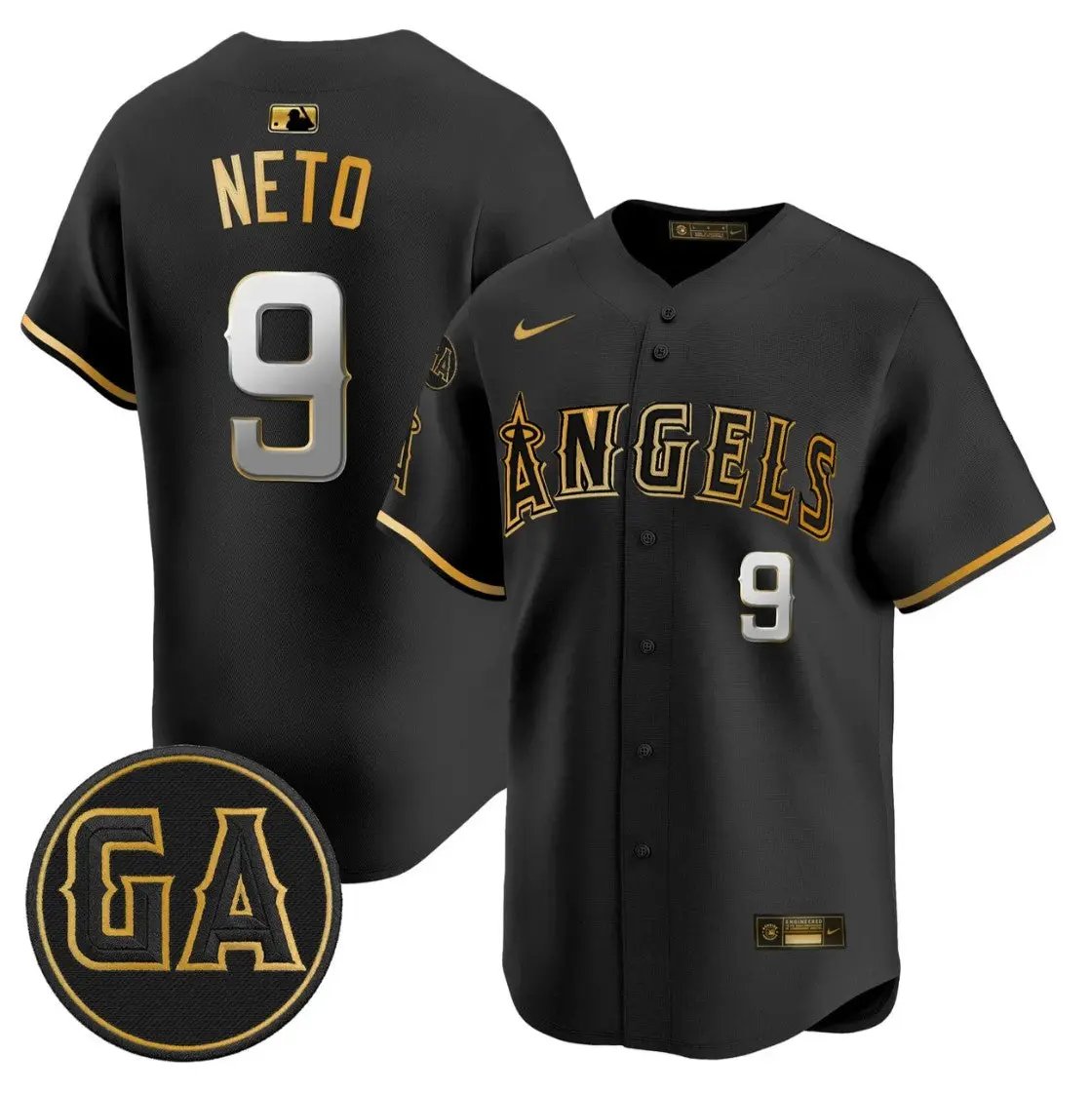 Zach Neto Jersey #9 Angels Garret Anderson Tribute Premier Stitched by My Store