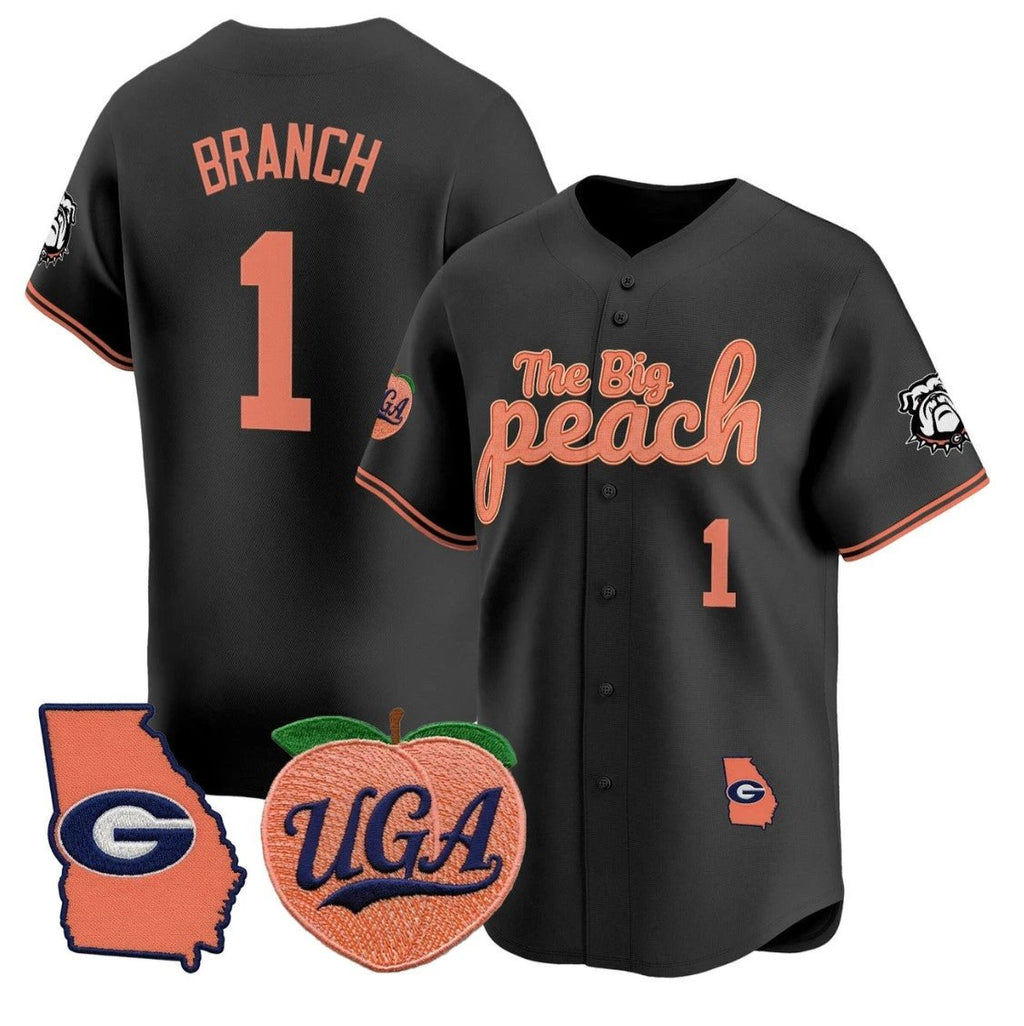 Zachariah Branch Jersey #1 Georgia Bulldogs The Big Peach Baseball Stitched by My Store