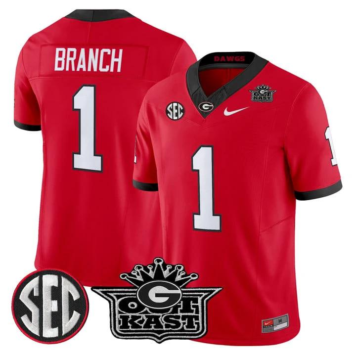 Zachariah Branch Jersey #1 Outkast x Georgia Bulldogs Limited Stitched by My Store NCAA Football Jerseys